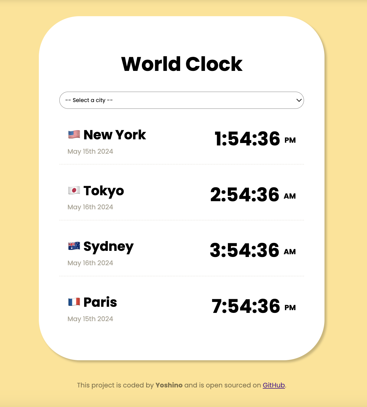 world clock preview